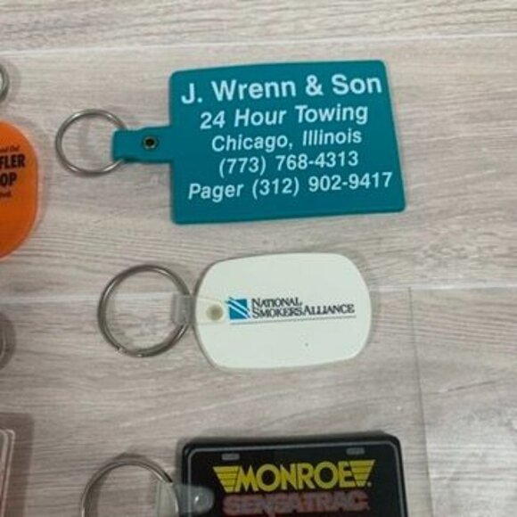 Vintage Promo Marketing Keychain Lot Jiffy Lube Amoco Radio Station And More - Picture 5 of 5